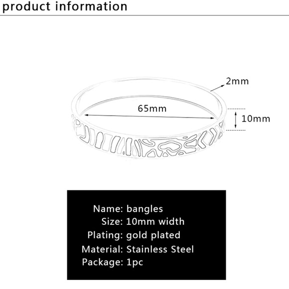 SARA - Stainless Steel Enamel Patterned Ring And Bracelet Set - Picture 7 of 7